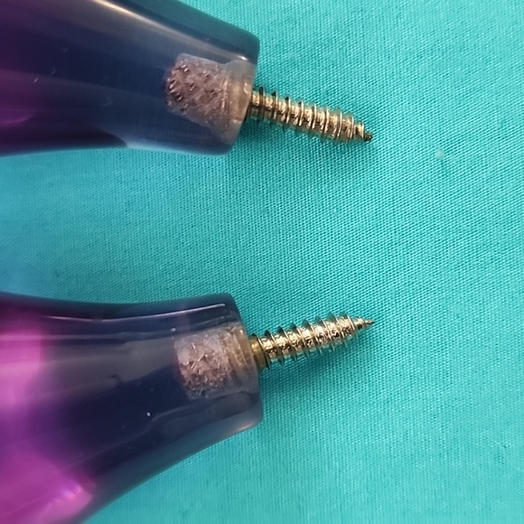 Purple Acrylic Bulbs Drawer Cabinet Pull with Screw - Picture 4 of 6
